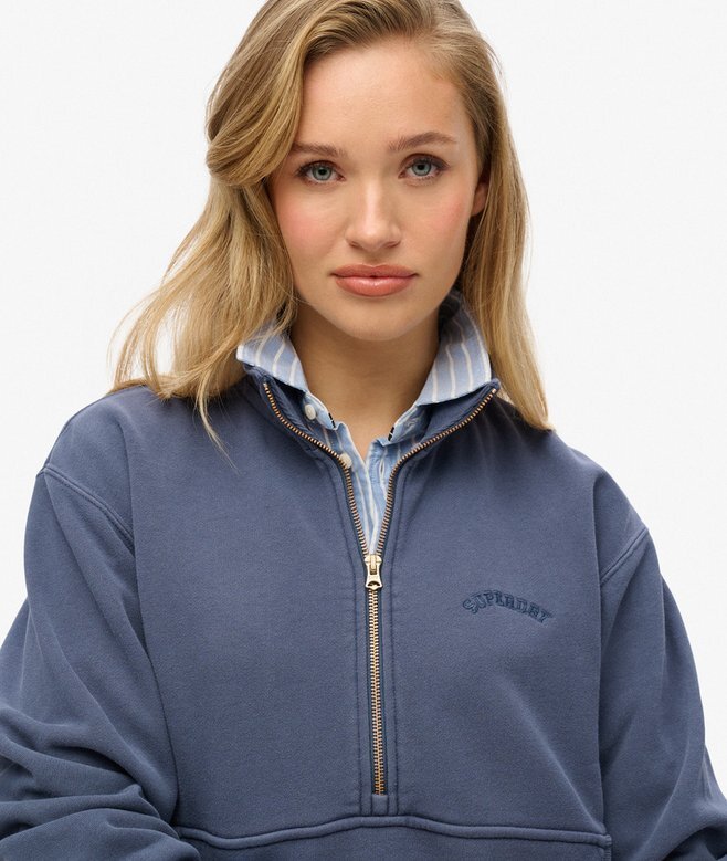 Essential Logo Oversized Half Zip Sweatshirt Essential Logo Oversized Half Zip Sweatshirt