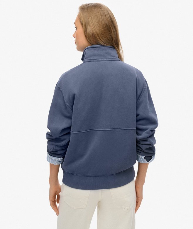 Essential Logo Oversized Half Zip Sweatshirt Essential Logo Oversized Half Zip Sweatshirt