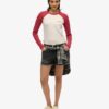 Essential Logo Ribbed Baseball Long Sleeve Top