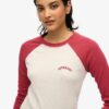 Essential Logo Ribbed Baseball Long Sleeve Top