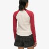 Essential Logo Ribbed Baseball Long Sleeve Top