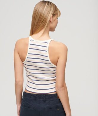 Essential Logo Striped Racer Vest Top