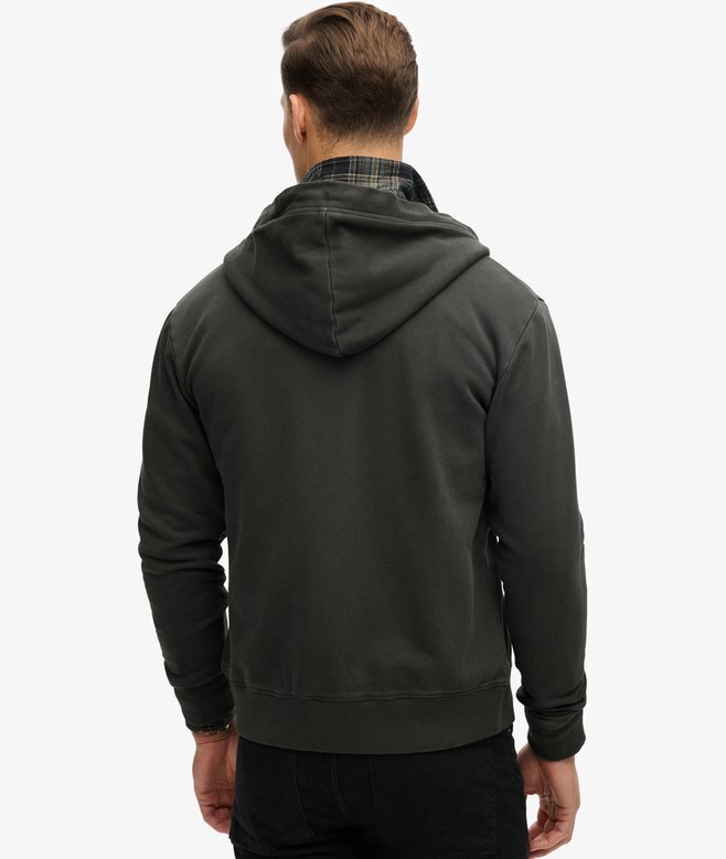 Essential Logo Washed Zip Hoodie Essential Logo Washed Zip Hoodie