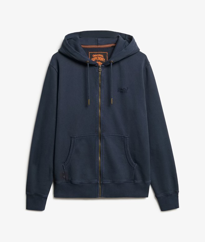Essential Logo Washed Zip Hoodie Essential Logo Washed Zip Hoodie