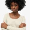 Essential Long Sleeve Rib Lace Top