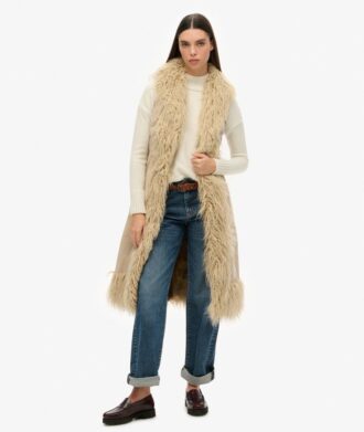 Faux Fur Afghan Long Gilet