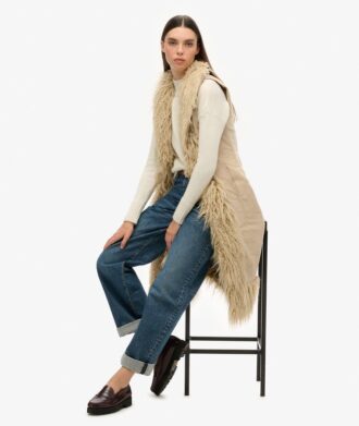 Faux Fur Afghan Long Gilet