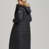 Faux Fur Hooded Longline Light Padded Puffer Coat