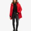 Faux Fur Hooded Mid Length Puffer Jacket