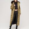 Faux Fur Hooded Parka Longline Coat