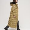 Faux Fur Hooded Parka Longline Coat