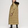 Faux Fur Hooded Parka Longline Coat