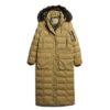 Faux Fur Hooded Parka Longline Coat