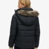 Faux Fur Short Hooded Puffer Jacket
