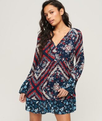 Flare Sleeve 60S Mini Dress