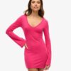 Flare Sleeve Bodycon Mini Dress