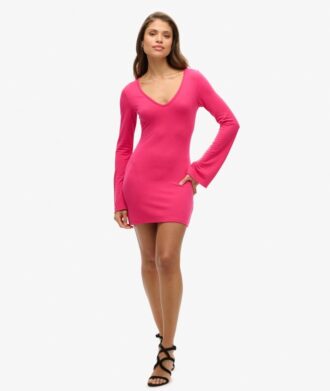 Flare Sleeve Bodycon Mini Dress