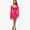 Flare Sleeve Bodycon Mini Dress