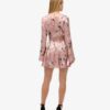 Flare Sleeve Jacquard Mini Dress