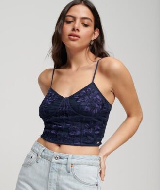 Floral Embroidered Corset Top
