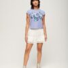 Floral Scripted Cap Sleeve T-Shirt