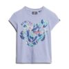 Floral Scripted Cap Sleeve T-Shirt