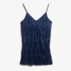 Fringe V Neck Cami Mini Dress