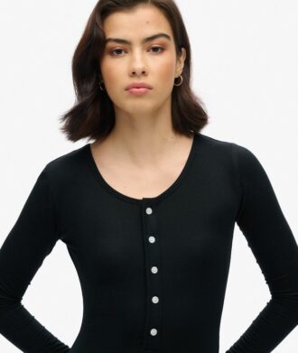 Half Button Midi Dress