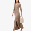 Half Button Midi Dress