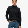 High Neck Cable Knit Jumper