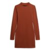 High Neck Long Sleeve Jersey Mini Dress