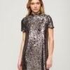 High Neck Sequin T-Shirt Dress High Neck Sequin T-Shirt Dress