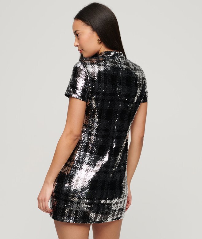 High Neck Sequin T-Shirt Dress High Neck Sequin T-Shirt Dress