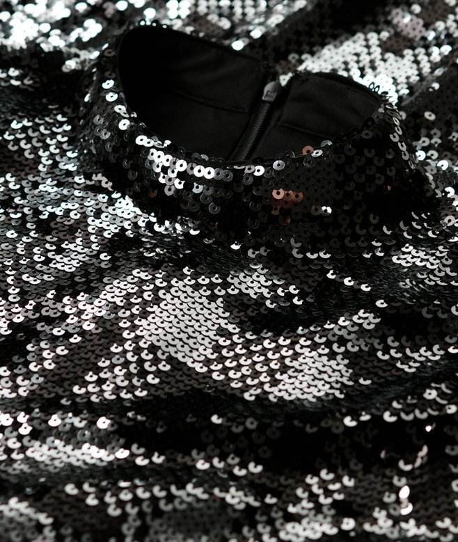 High Neck Sequin T-Shirt Dress High Neck Sequin T-Shirt Dress