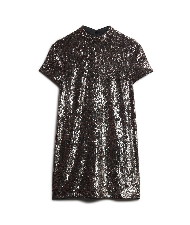 High Neck Sequin T-Shirt Dress High Neck Sequin T-Shirt Dress