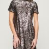 High Neck Sequin T-Shirt Dress High Neck Sequin T-Shirt Dress