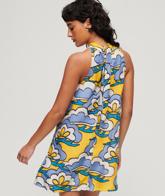 High Neck Sleeveless Mini Dress High Neck Sleeveless Mini Dress