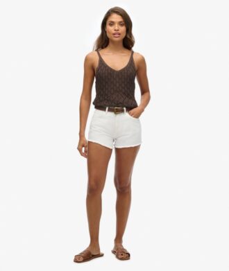 High Rise Denim Shorts