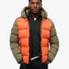 Hood Colour Block Sport Puffer