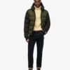 Hood Colour Block Sport Puffer