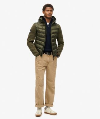 Hooded Knit Storm Hybrid Jacket