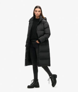 hooded longline puffer coat 2 2 330x391 - Hooded Longline Puffer Coat