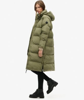hooded longline puffer coat 2 4 330x391 - Hooded Longline Puffer Coat