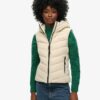 Hooded Microfibre Padded Gilet