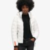 Hooded Microfibre Padded Jacket