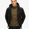 Hooded Microfibre Sports Puffer Jacket