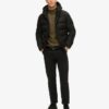 Hooded Microfibre Sports Puffer Jacket