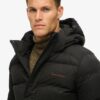 Hooded Microfibre Sports Puffer Jacket