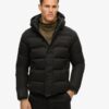 Hooded Microfibre Sports Puffer Jacket