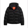 Hooded Microfibre Sports Puffer Jacket